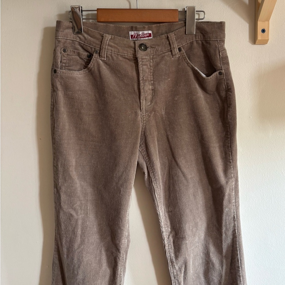 Brown Corduroy Flare Pants ( 10P - fits small) - Picture 3 of 6